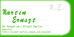 martin ernszt business card